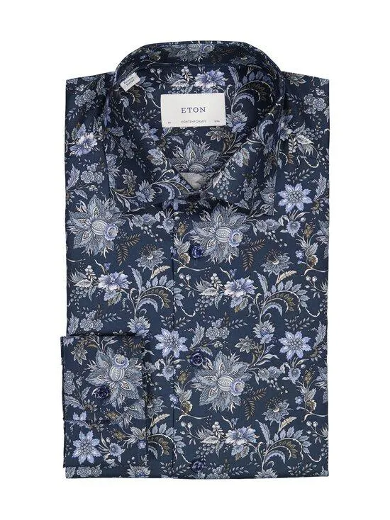 Contemporary Fit Floral Print Signature -kauluspaita