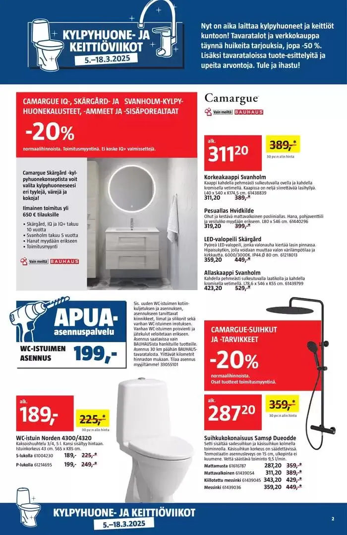 Bauhaus tarjoukset voimassa alkaen 6. maaliskuuta - 18. maaliskuuta 2025 - Tarjouslehti sivu 2