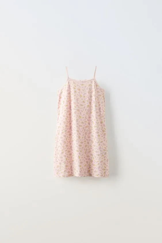 3-6 YEARS/ STRAPPY FLORAL NIGHTDRESS