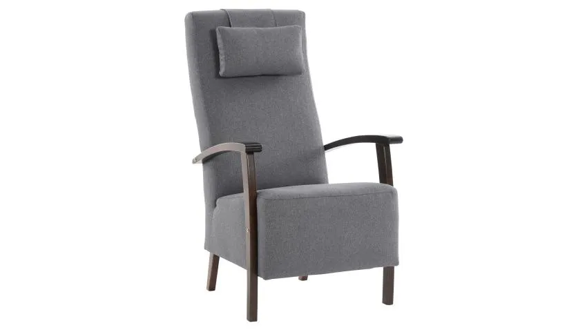 Unico HILDA PLUS-nojatuoli Fire-kangas, tummanharmaa / jalat pähkinä