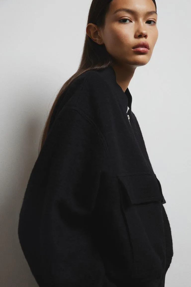 Villasekoitteinen lentäjäntakki