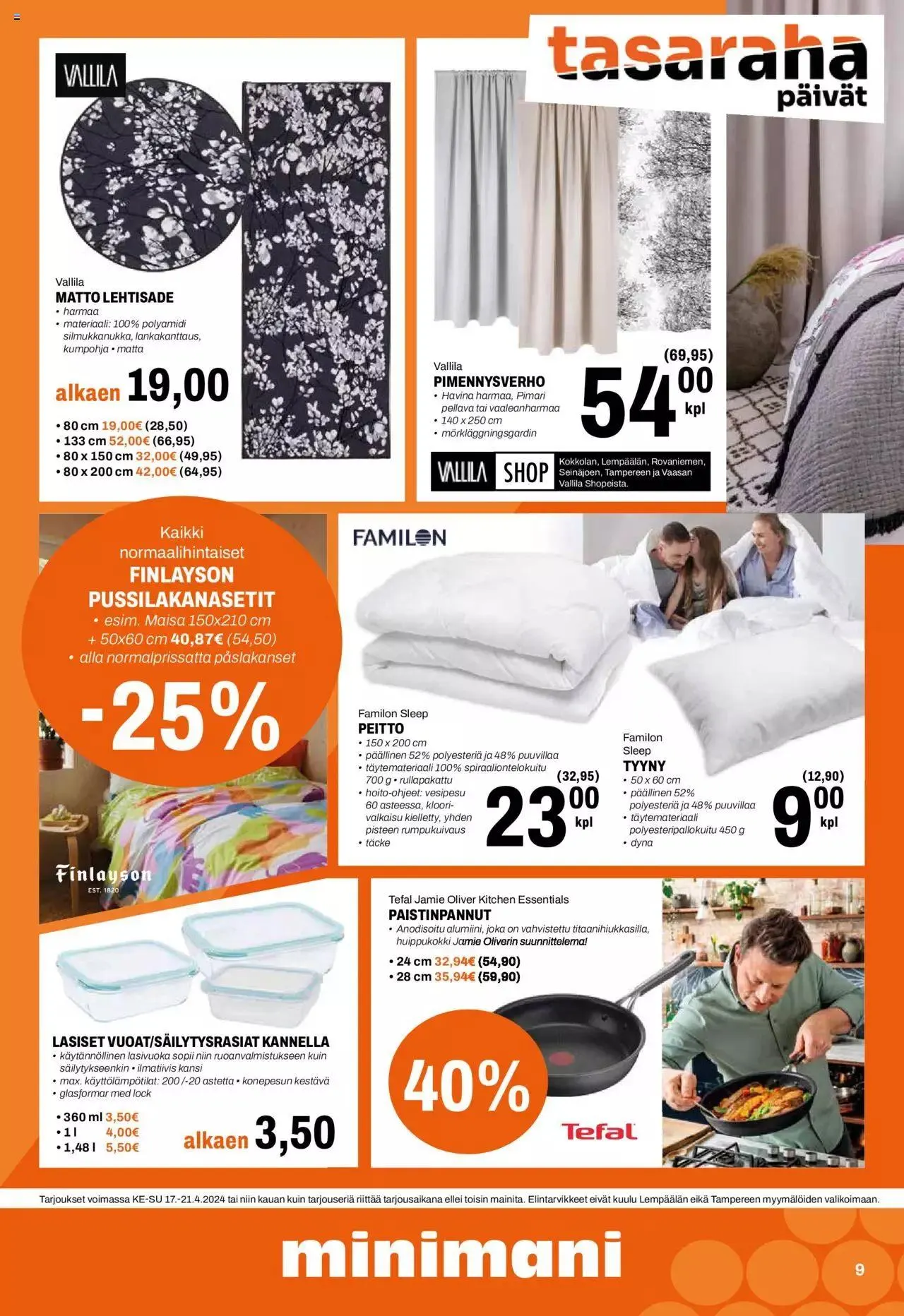 Minimani tarjoukset voimassa alkaen 17. huhtikuuta - 21. huhtikuuta 2024 - Tarjouslehti sivu 9