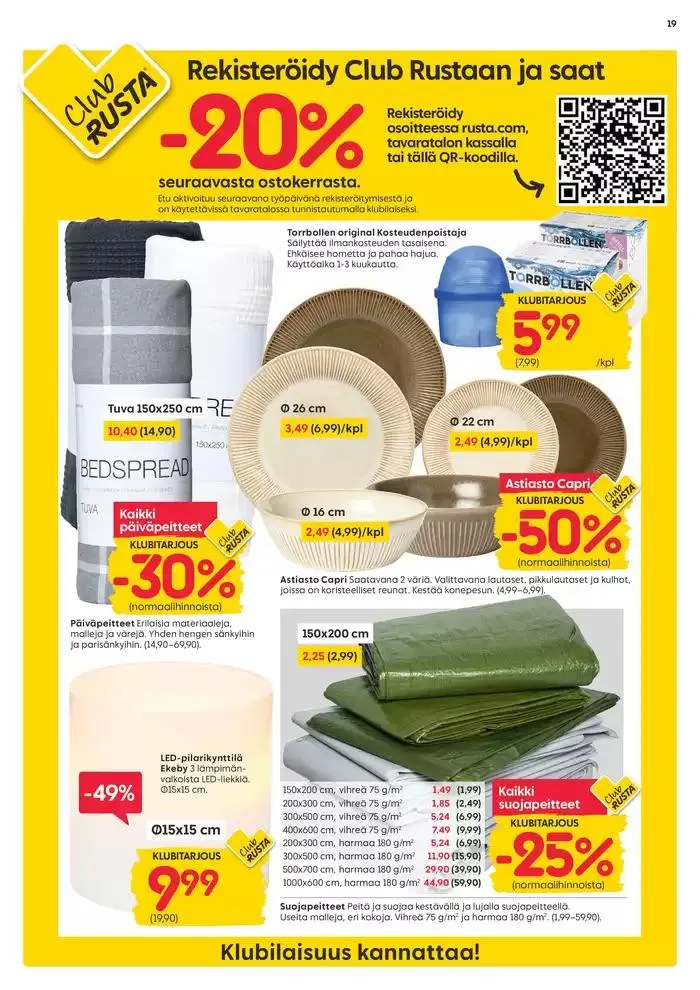 Rusta tarjoukset voimassa alkaen 11. lokakuuta - 25. lokakuuta 2024 - Tarjouslehti sivu 19