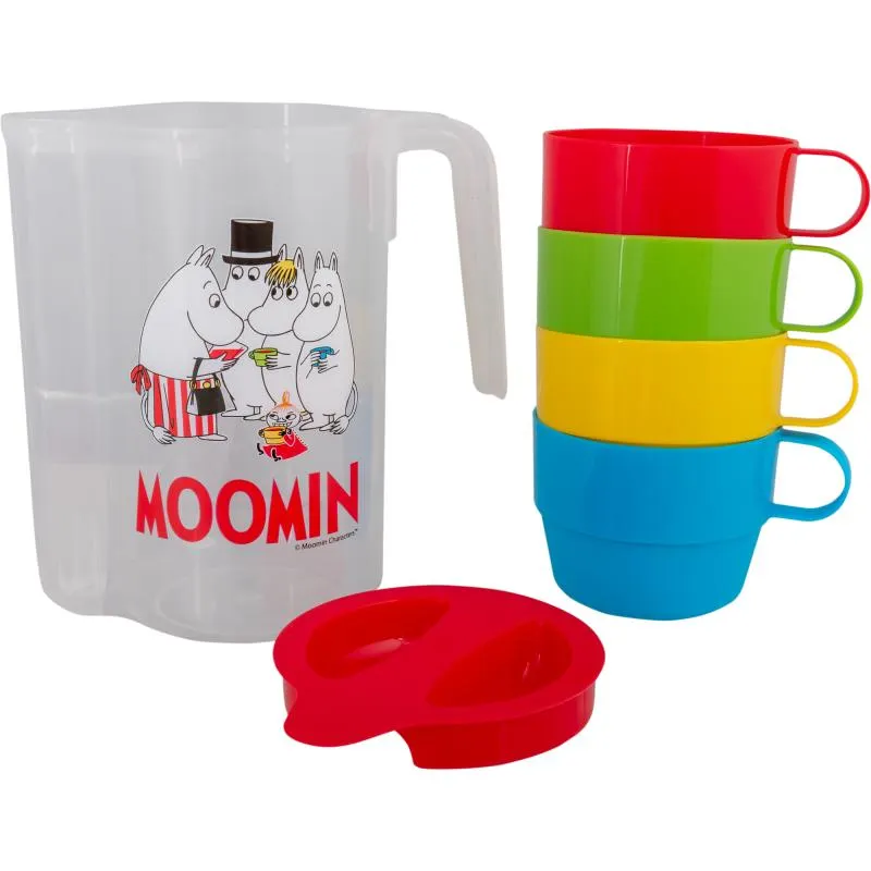 Piknik-kannu Moomin by Martinex + 4 mukia