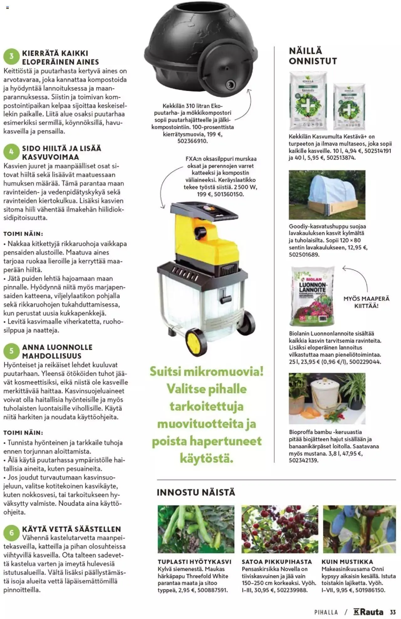 K-Rauta - Pihalla 2023 voimassa alkaen 27. maaliskuuta - 31. joulukuuta 2023 - Tarjouslehti sivu 33