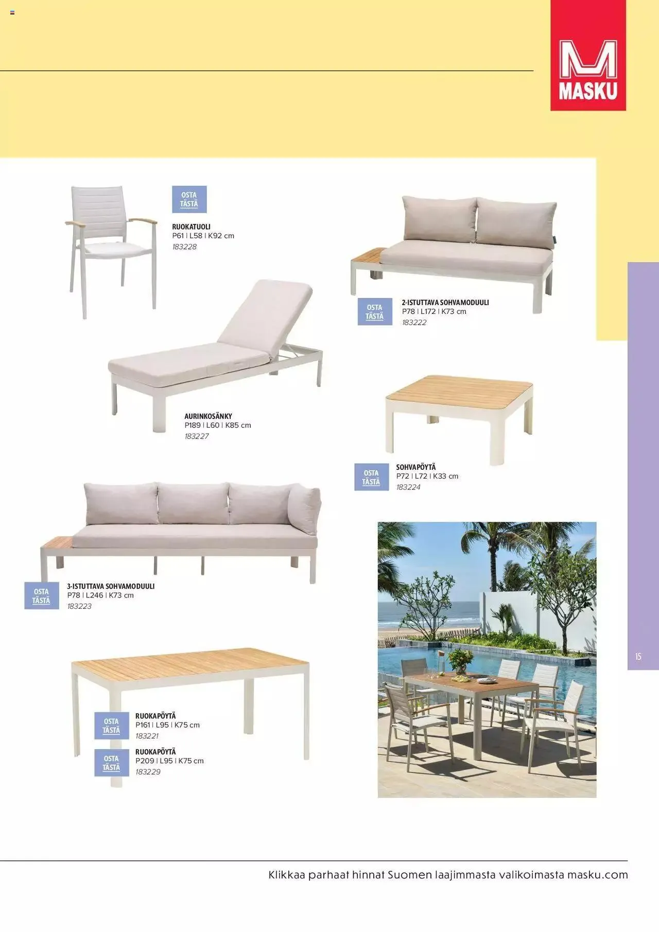 Masku tarjoukset - KESÄ 2024 voimassa alkaen 1. huhtikuuta - 31. joulukuuta 2024 - Tarjouslehti sivu 15