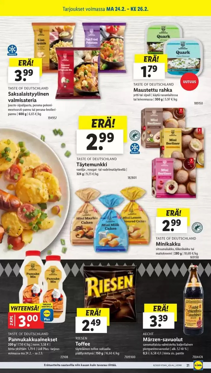 Huippudiilit ja alennukset voimassa alkaen 17. helmikuuta - 26. helmikuuta 2025 - Tarjouslehti sivu 21