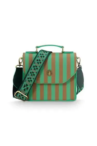 Pip Studio olkalaukku Frances Small Stripe Green