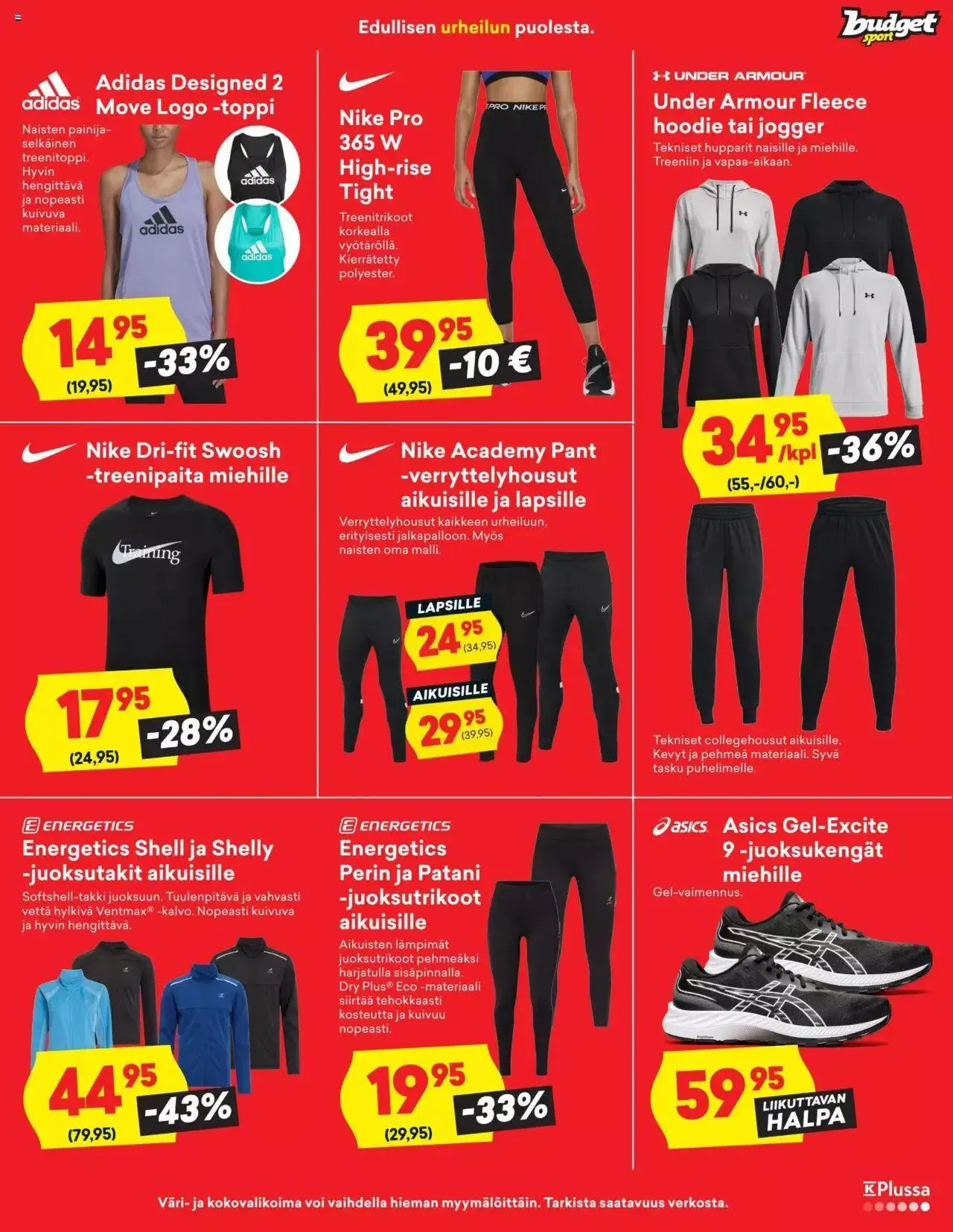 Budget Sport tarjoukset voimassa alkaen 14. syyskuuta - 2. lokakuuta 2023 - Tarjouslehti sivu 7