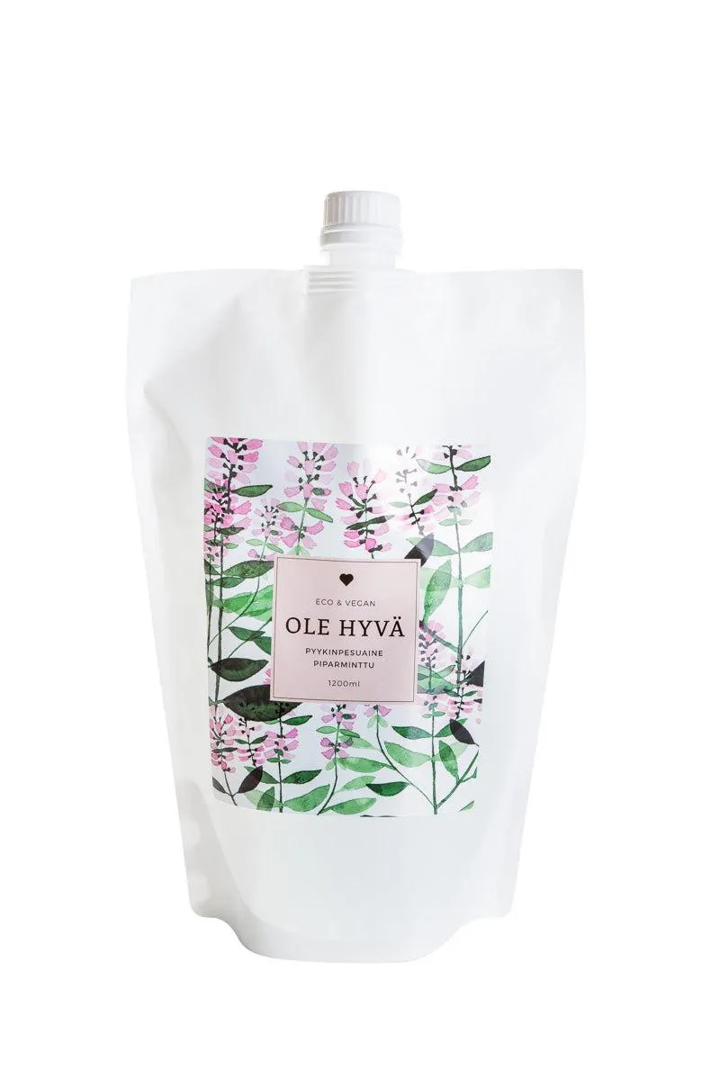 Pyykinpesuaine, piparminttu, täyttöpussi, 1200 ml