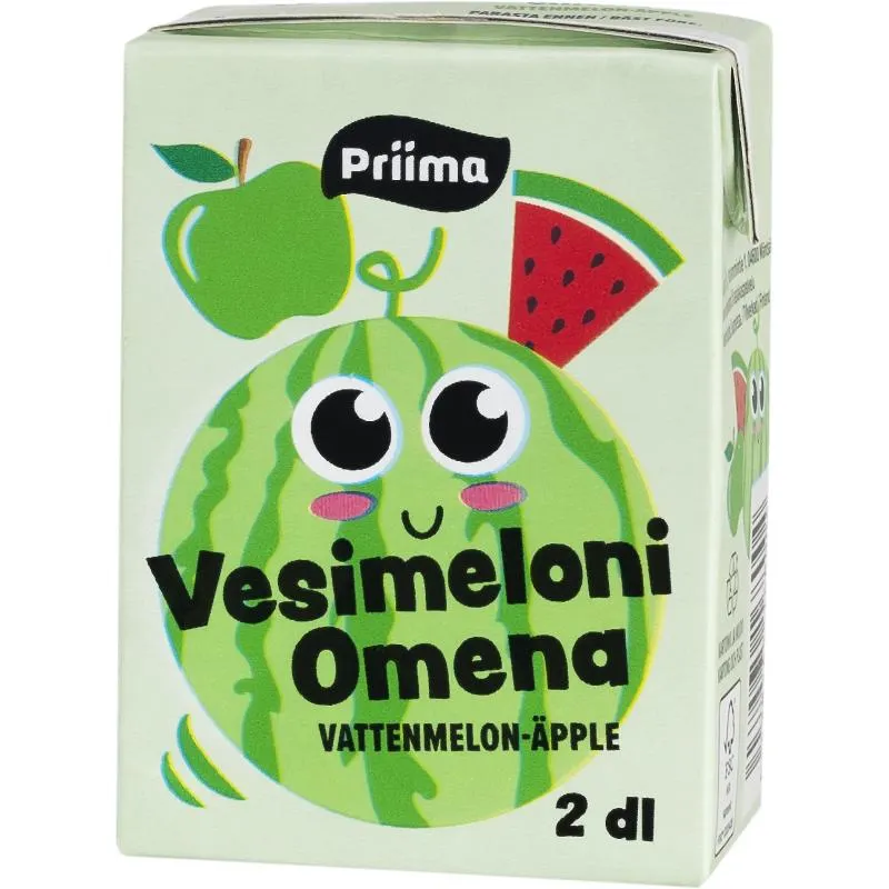 Vesimeloni-omenajuoma Priima 2 dl