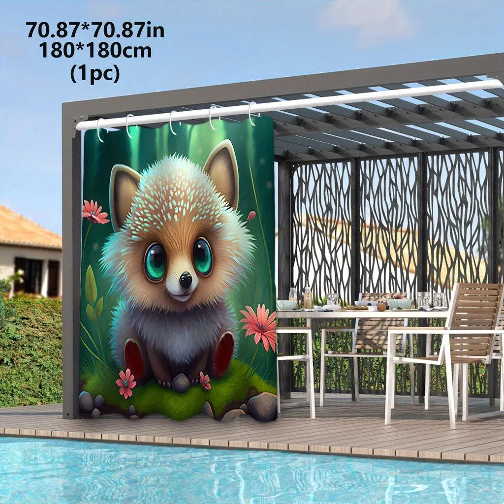 Polyesteri Kylpyhuoneen Ovi Söpö Orava Näyttö Pickify, 180*180cm/71*71col.【1vnt】