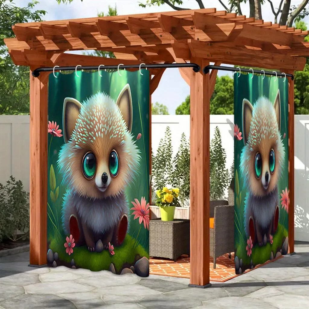 Polyesteri Kylpyhuoneen Ovi Söpö Orava Näyttö Pickify, 180*243cm/71*96col.【1vnt】