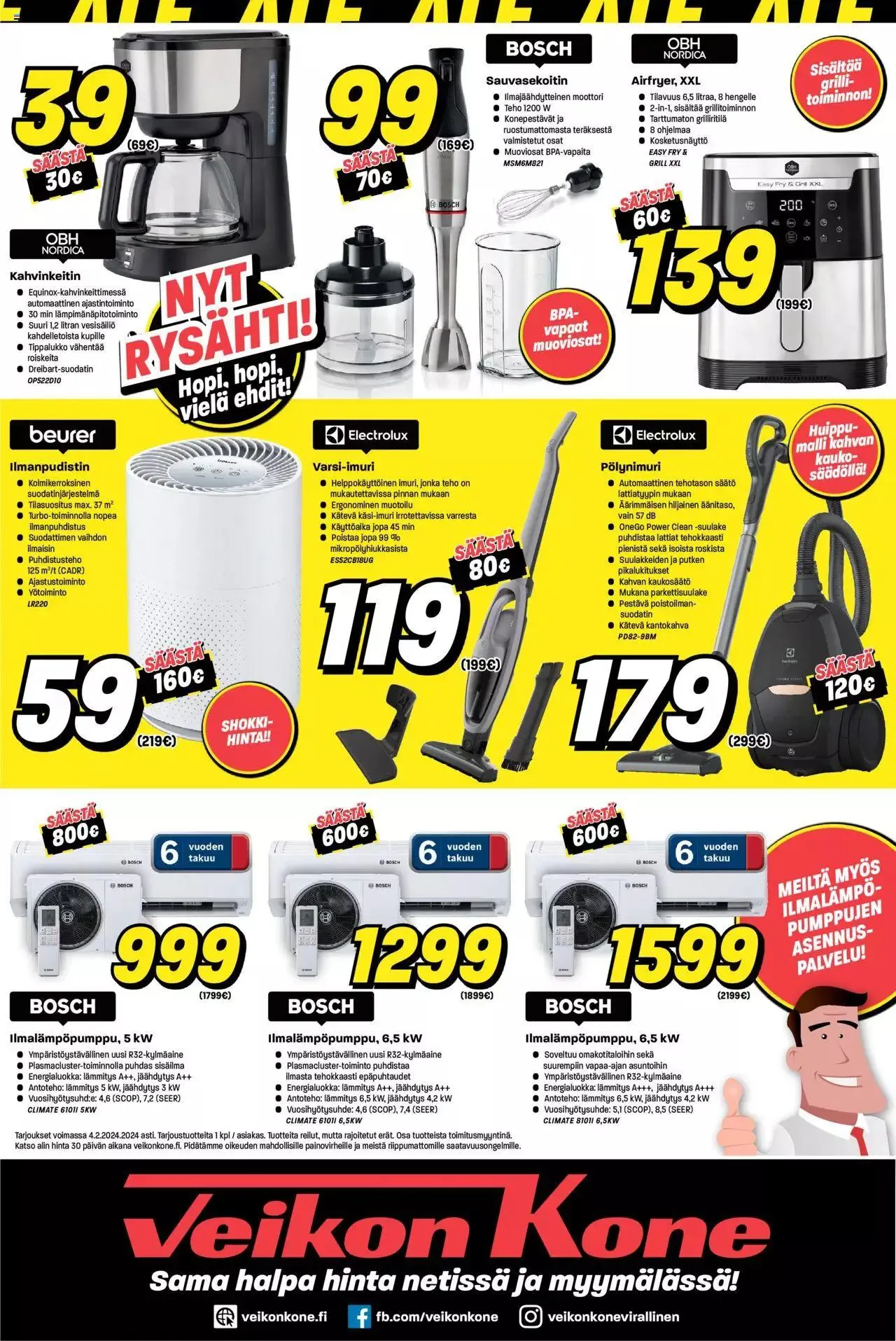 Veikon Kone tarjoukset voimassa alkaen 29. tammikuuta - 4. helmikuuta 2024 - Tarjouslehti sivu 17