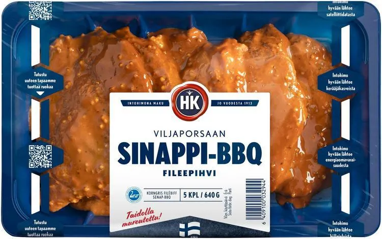 HK Viljaporsaan Fileepihvi sinappi-BBQ 640 g