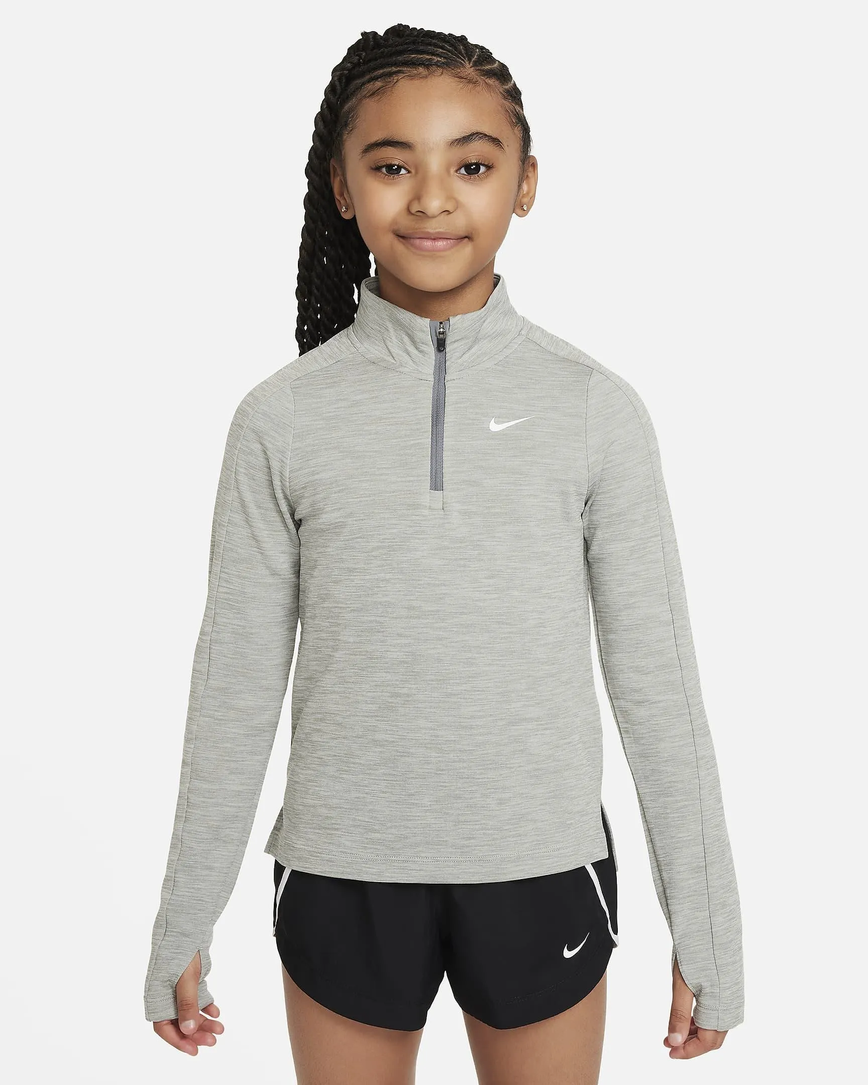 Older Kids' (Girls') Long-Sleeve 1/2-Zip Top