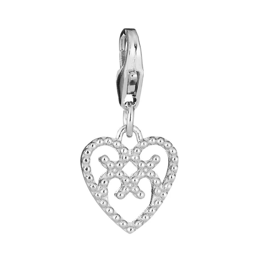 Lumoava Helmi sydän charm hopeariipus