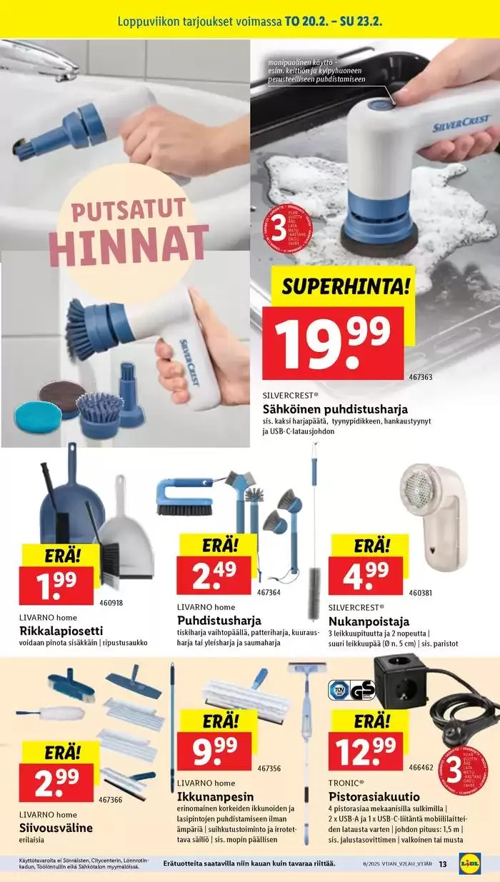 Huippudiilit ja alennukset voimassa alkaen 17. helmikuuta - 26. helmikuuta 2025 - Tarjouslehti sivu 13