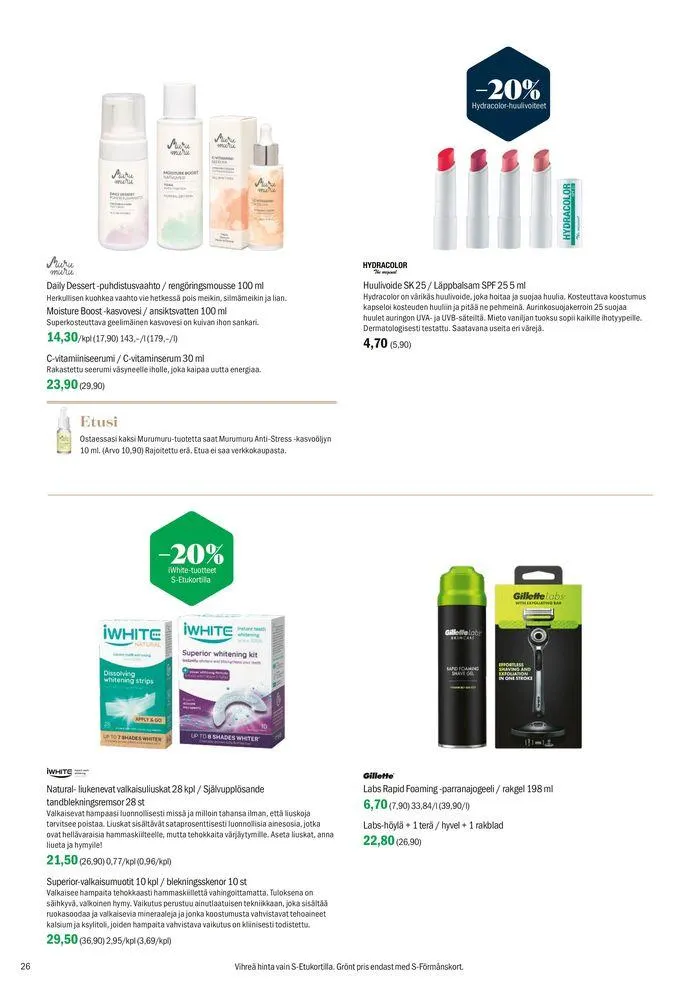 Kuvasto elokuu 2024 voimassa alkaen 29. heinäkuuta - 1. syyskuuta 2024 - Tarjouslehti sivu 26