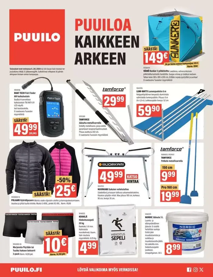 Puuiloa kaikkeen arkeen voimassa alkaen 6. tammikuuta - 13. tammikuuta 2025 - Tarjouslehti sivu 1
