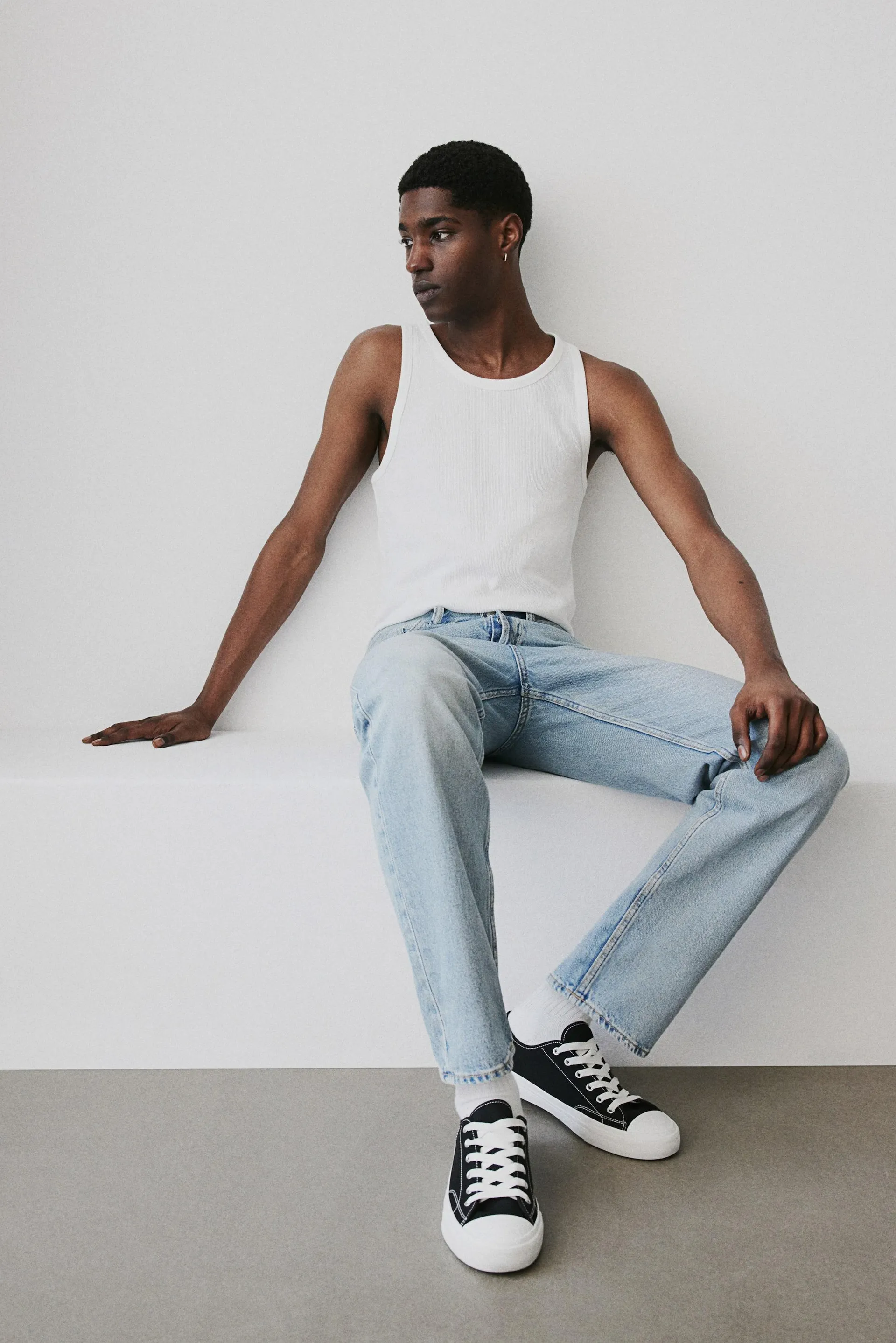 Slim Fit Ribbed vest top