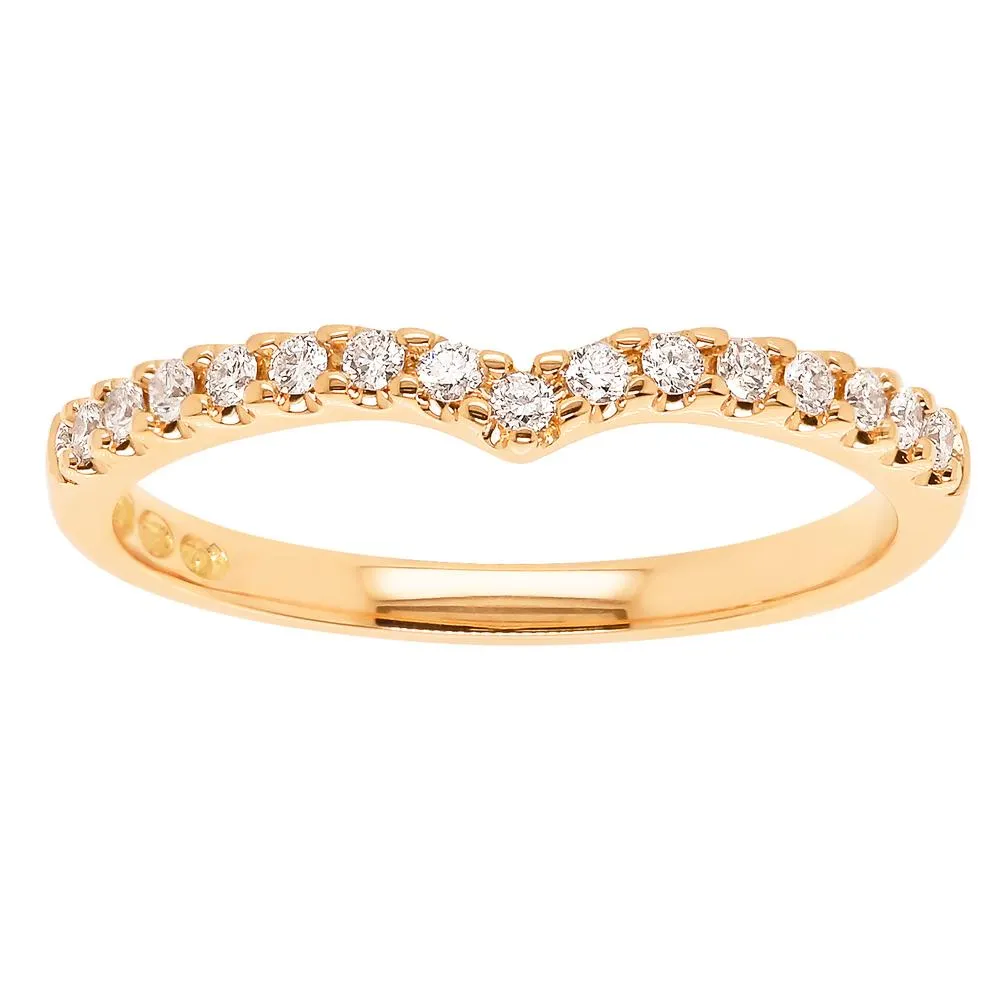 Princess Isabella timanttisormus yht. 0,15ct keltakulta