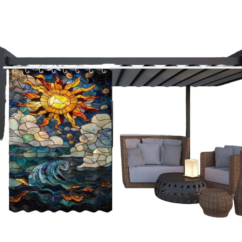 Värilasimoskulttuuri Oviaukkoverho Polyesteri Pickify, 1PC-180X180cm/71*71in