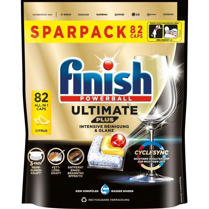 Konetiskitabletti Finish 82 kpl Ultimate Plus Lemon