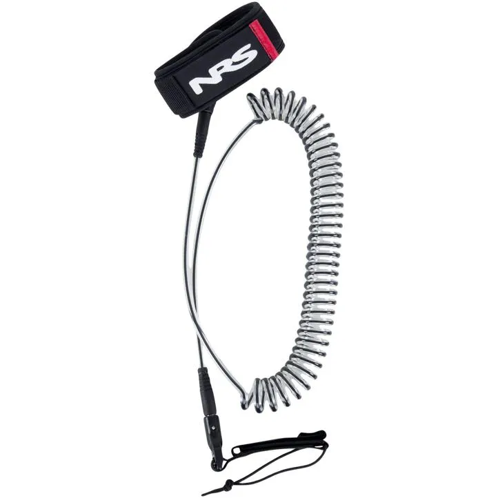 NRS 12' Coil SUP Leash, BLACK