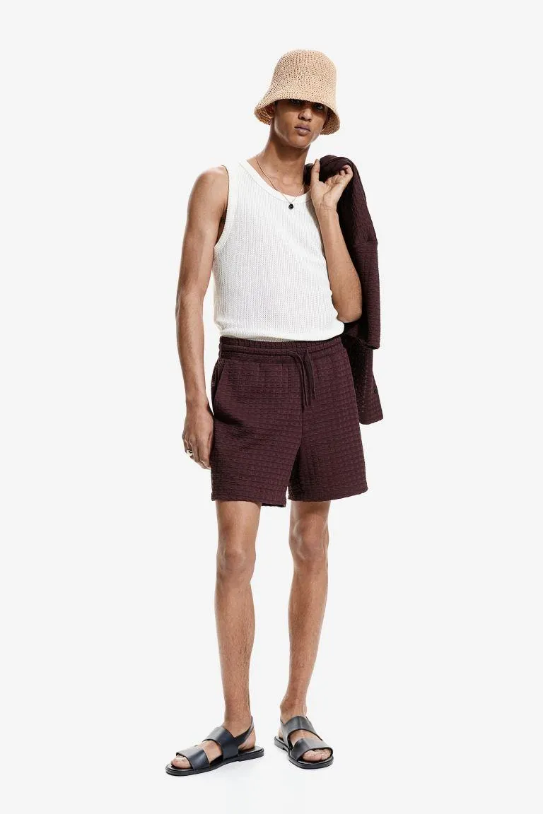 Kuviopintaiset collegeshortsit Regular Fit