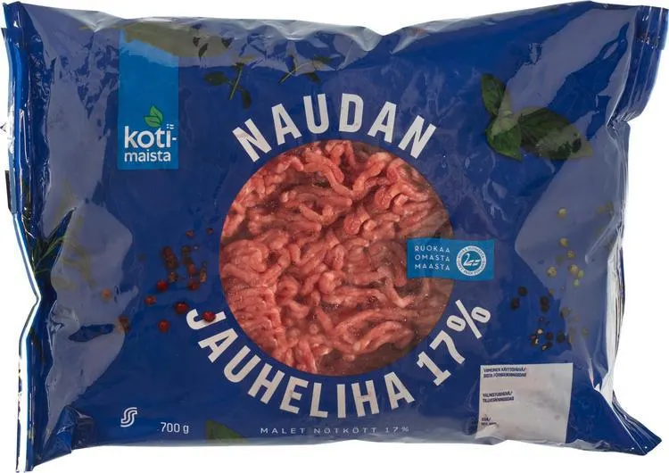Kotimaista 700g Naudan jauheliha 17%