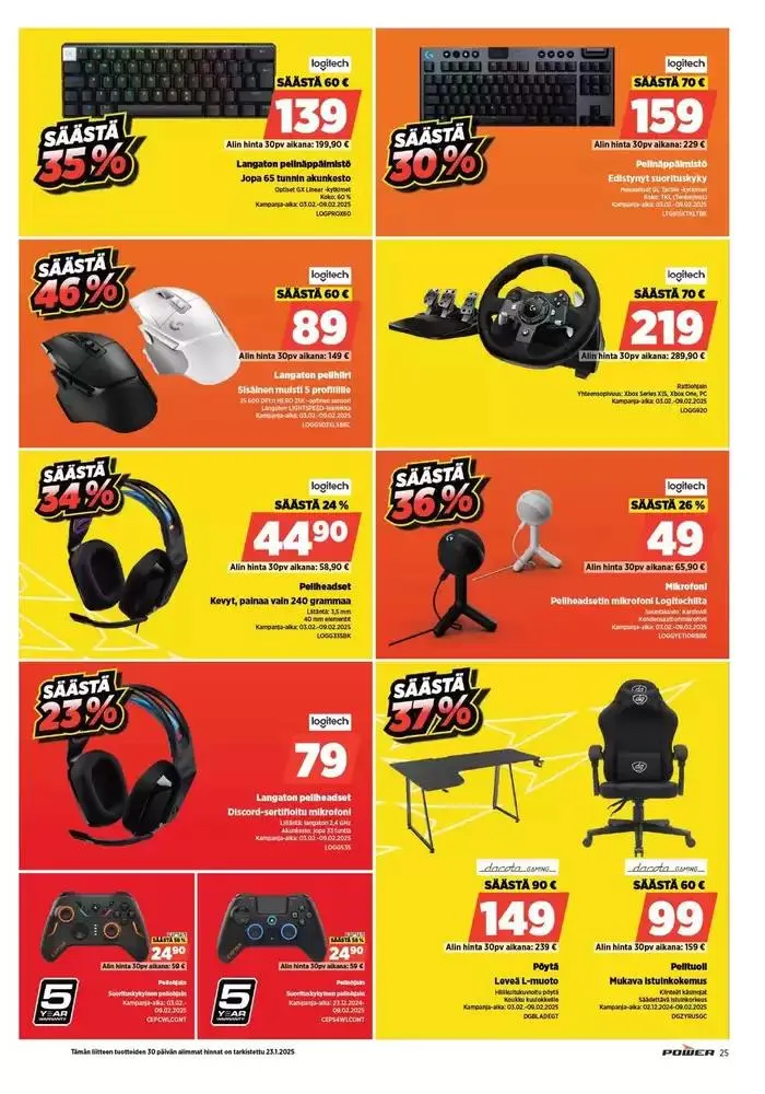 Power tarjoukset voimassa alkaen 23. joulukuuta - 9. helmikuuta 2025 - Tarjouslehti sivu 25