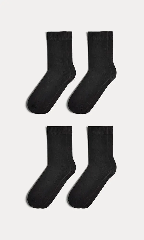 M 4pk Cotton Socks
