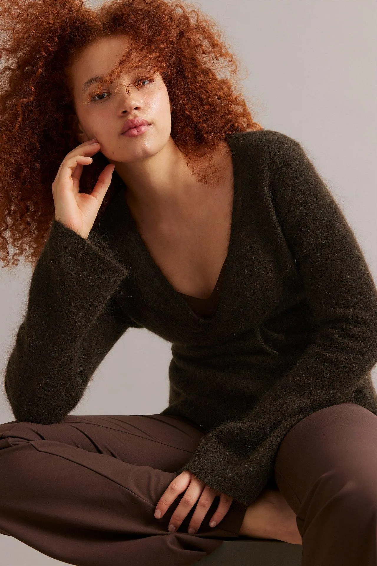 Villasekoitteinen kietaisuneuletakki