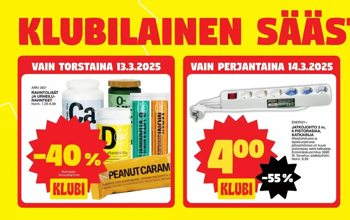 Klubiliite voimassa alkaen 10. maaliskuuta - 14. maaliskuuta 2025 - Tarjouslehti sivu 2