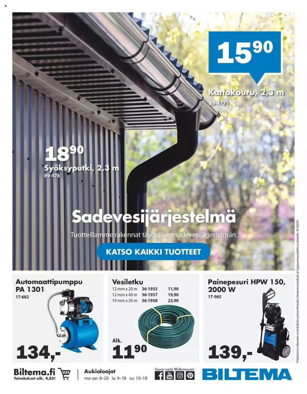 Biltema tarjoukset voimassa alkaen 20. syyskuuta - 20. lokakuuta 2023 - Tarjouslehti sivu 12