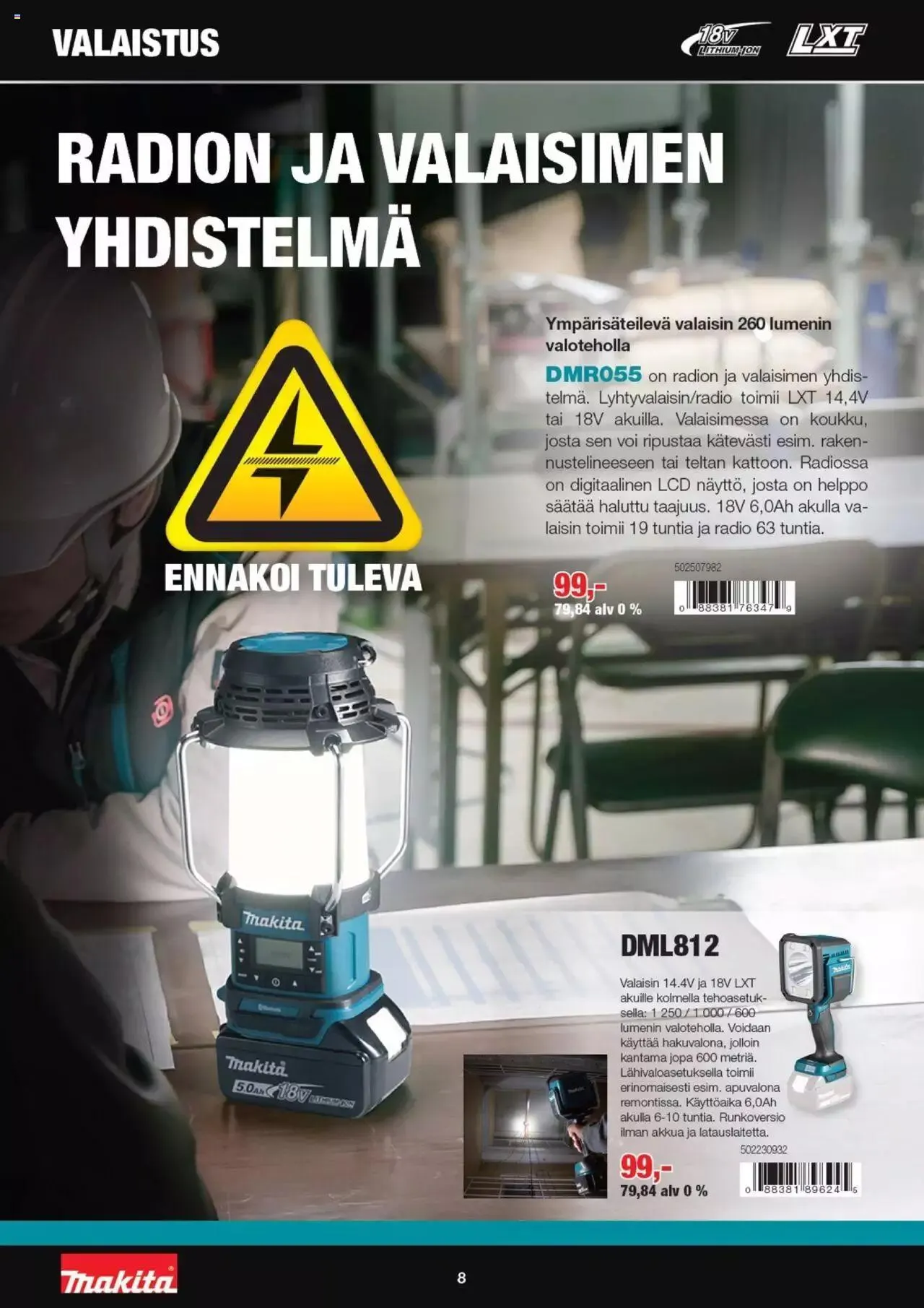 K-Rauta - PRO Makita Talvi 1/2023 voimassa alkaen 18. tammikuuta - 31. joulukuuta 2023 - Tarjouslehti sivu 8