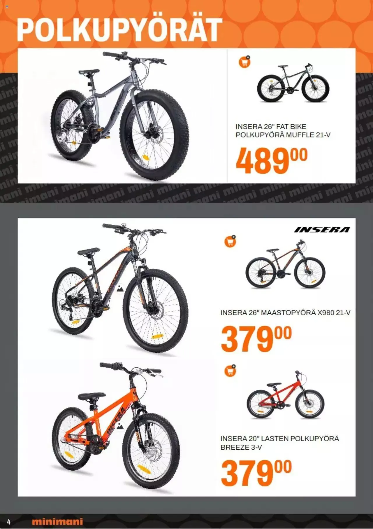 Minimani - Pyöräilykuvasto voimassa alkaen 28. elokuuta - 31. joulukuuta 2023 - Tarjouslehti sivu 4