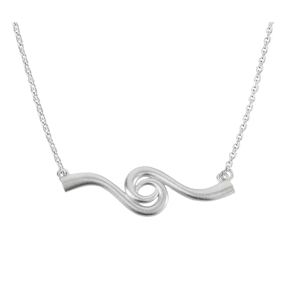 Lupaus hopeinen kaulakoru