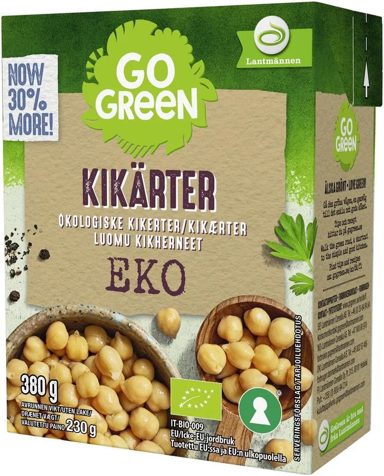 GoGreen Luomu Kikherneet 380g