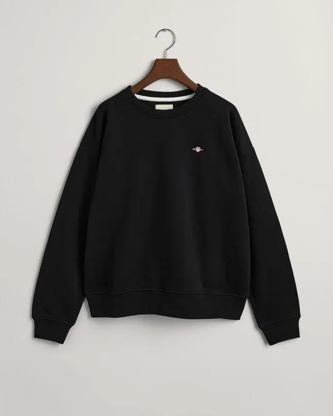 Shield-collegepaita, jossa pyöreä pääntie