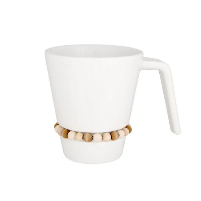 Nuppu muki 2,25 dl valkoinen/beige