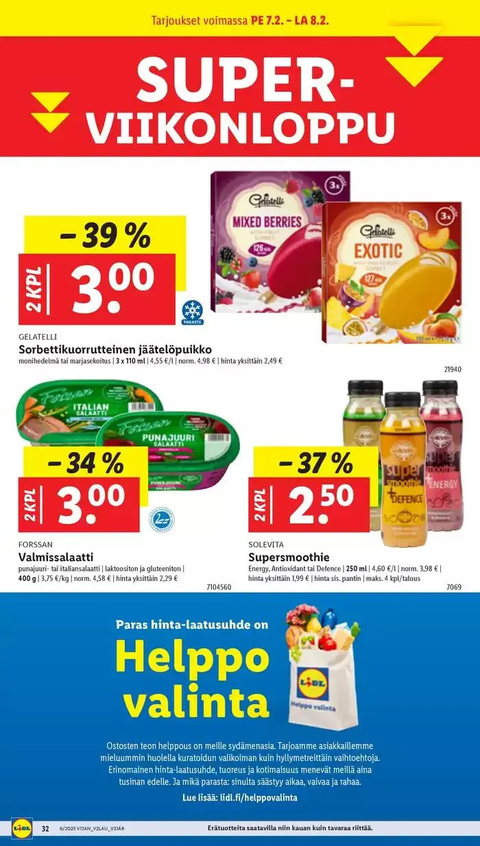 Lidl tarjoukset voimassa alkaen 3. helmikuuta - 12. helmikuuta 2025 - Tarjouslehti sivu 34