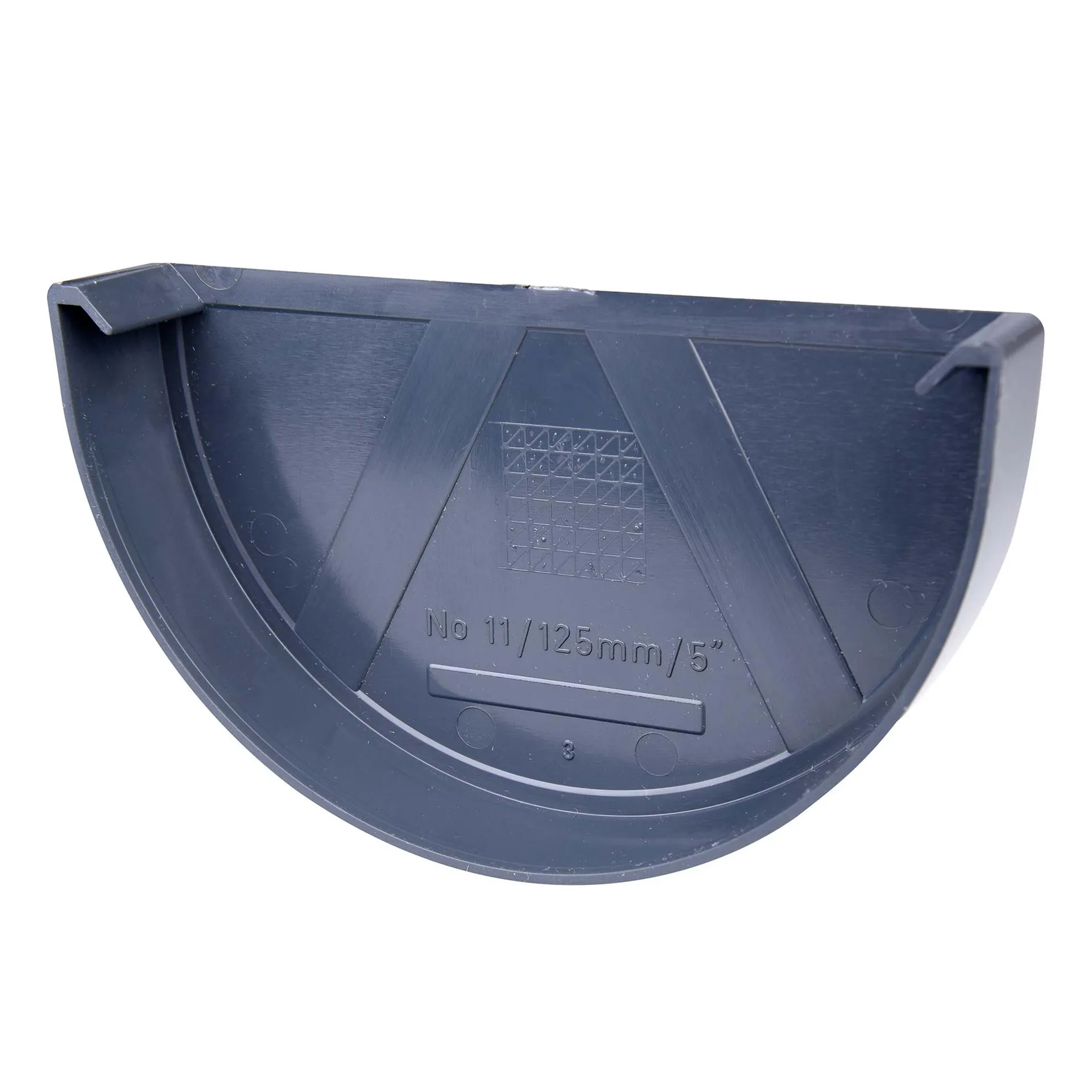 Päätykappale 125 mm grafiitinharmaa