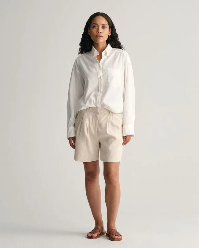 Hyvin istuvat joustopellavashortsit