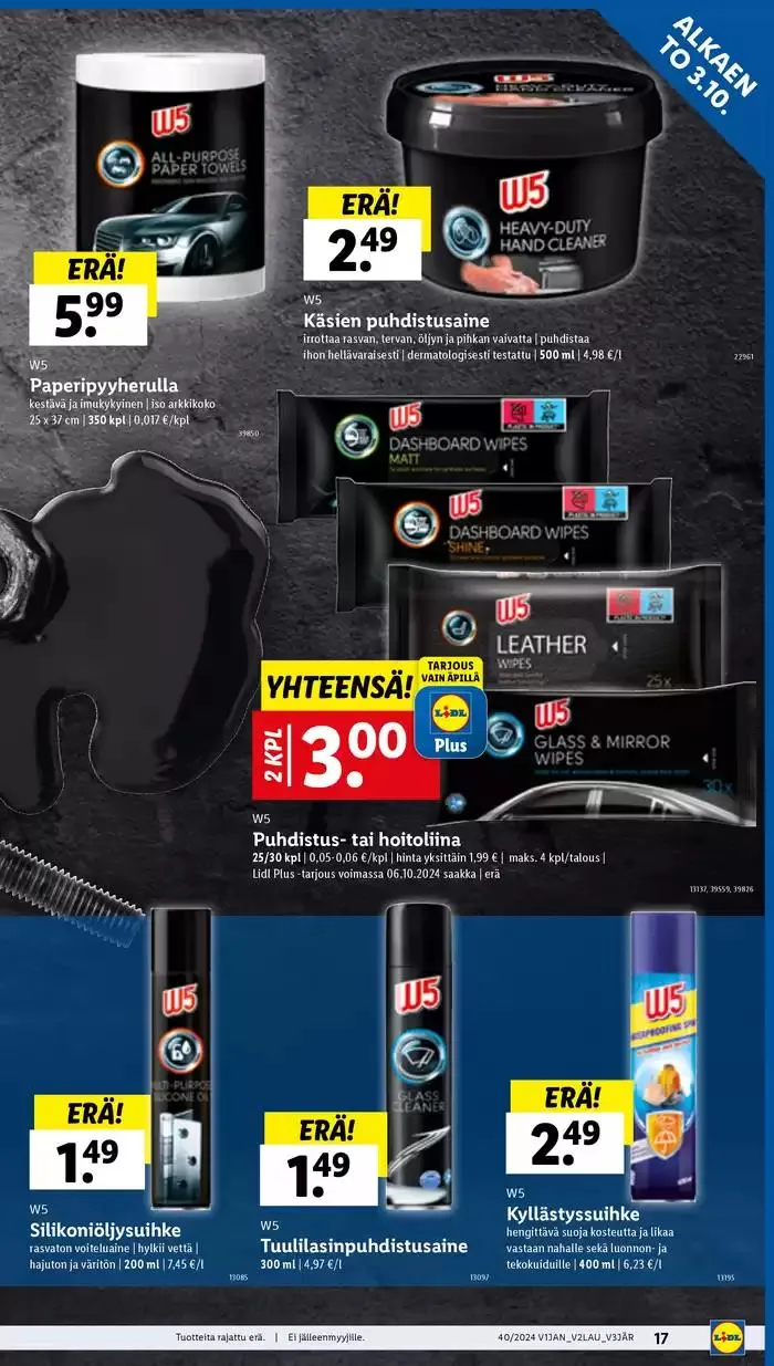 Uusia tarjouksia löydettäväksi voimassa alkaen 30. syyskuuta - 9. lokakuuta 2024 - Tarjouslehti sivu 17