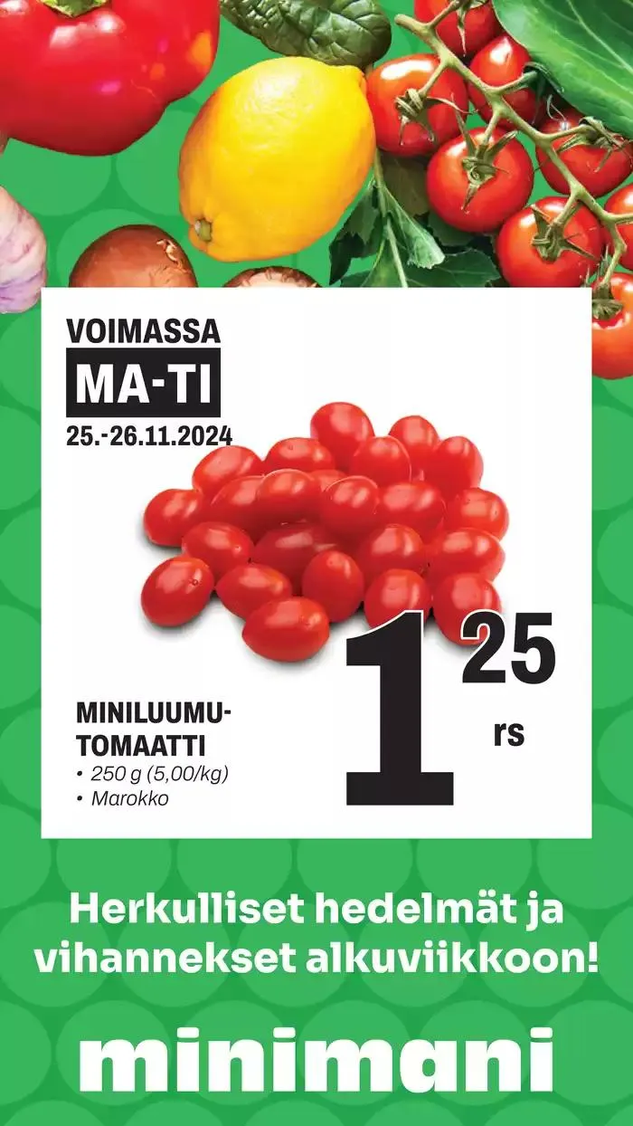 Minimani Yhtiöt Oy voimassa alkaen 25. marraskuuta - 9. joulukuuta 2024 - Tarjouslehti sivu 3