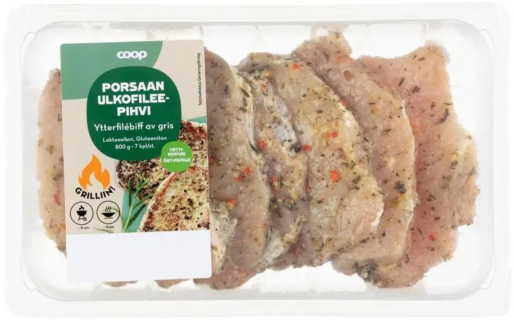 Coop porsaan ulkofileepihvit yrtti-pippuri 800 g