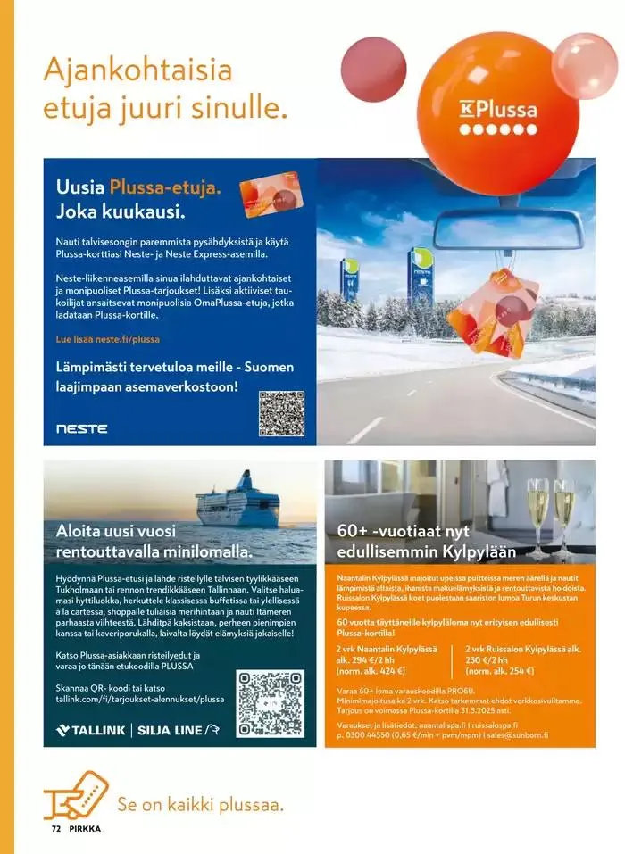 Pirkka 1/2025 voimassa alkaen 5. helmikuuta - 19. helmikuuta 2025 - Tarjouslehti sivu 72
