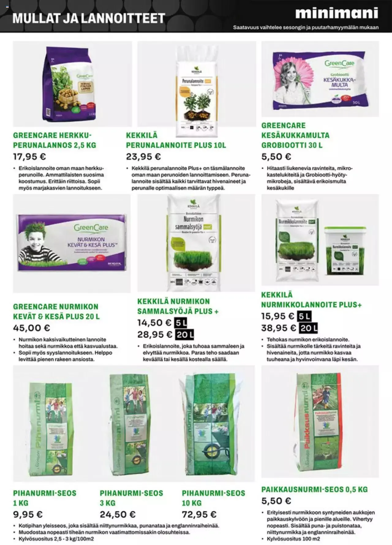Minimani tarjoukset voimassa alkaen 5. kesäkuuta - 31. joulukuuta 2023 - Tarjouslehti sivu 29